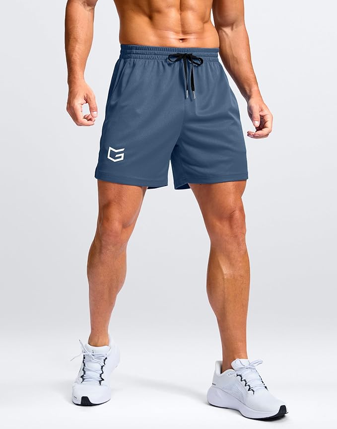 G Gradual Men's Athletic Workout Shorts with Pockets 5"/7"/9" Lightweight Quick Dry Gym Basketball Running Shorts for Men