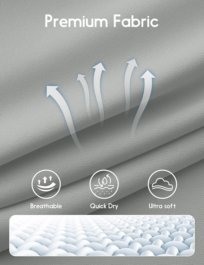 Men's Long Sleeve Moisture Wicking Athletic Shirts, Dry Fit Long Sleeve UV Protection Shirts Men for Workout, Running, Hiking