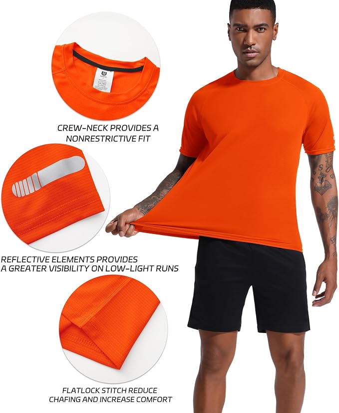 Holure Men's Mesh Quick-Dry Short Sleeve Workout T-Shirt