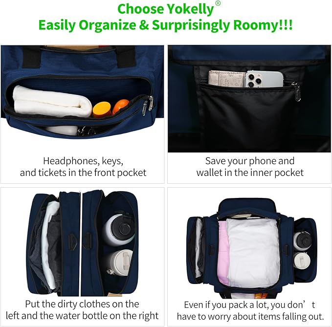 Sports Duffel Bag 20 inch for Travel Gym - Navy Blue