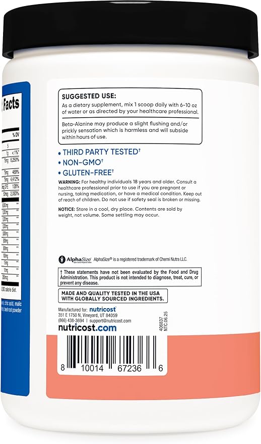 Nutricost Stim-Free Pre-Workout, 30 Servings (Pink Lemonade) - Caffeine Free, Stimulant Free, Non-GMO, Gluten Free