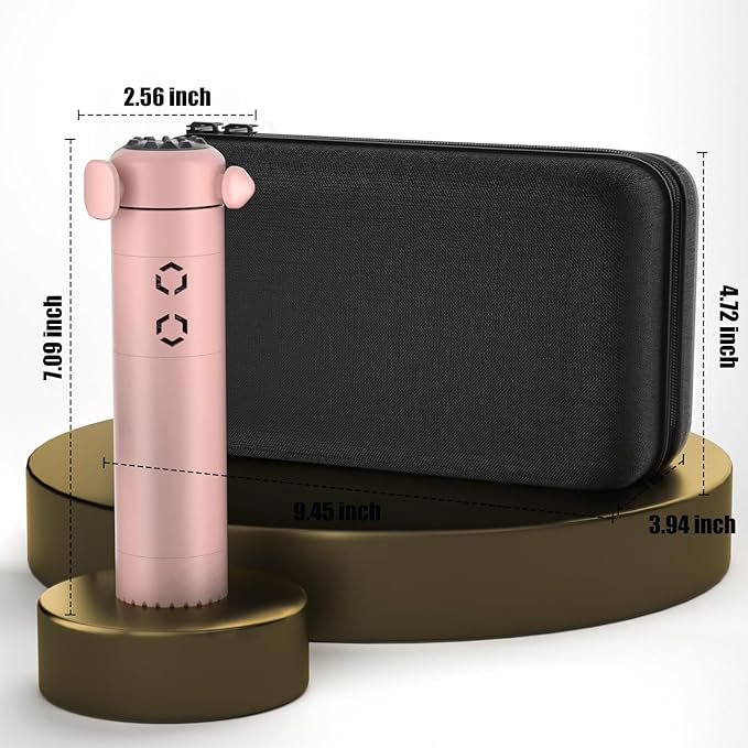 Massage Gun, Deep Tissue Back Massage for Athletes for Pain Relief, Percussion Massager with 3 Massages Heads & 7,000 RPM Brushless Motor, Gifts for Muscle, Pink