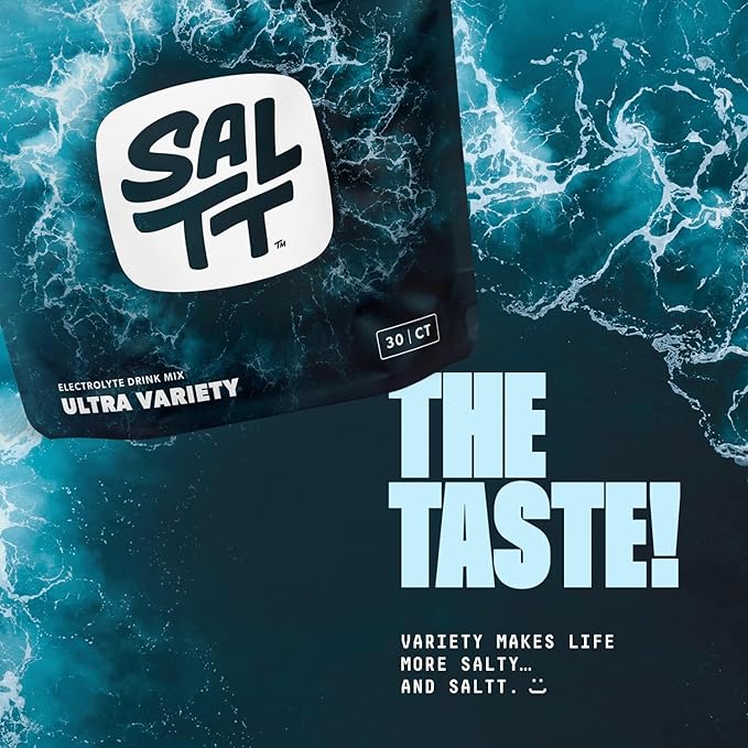 SALTT Electrolytes Powder Packets, Ultra Variety Pack (30 Packets) - Magnesium, Potassium, Sodium, Trace Minerals - Vegan, Sugar Free, Gluten Free - Travel Essentials - Made in USA