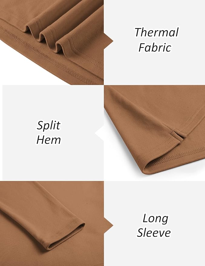 COOFANDY Mens Mock Turtleneck Long Sleeve Shirts Basic Thermal Turtle Neck Undershirt Lightweight Pullover Sweaters Top