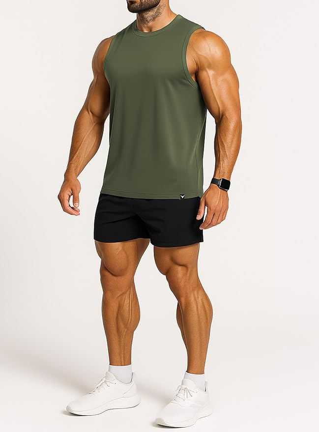 Men's Athletic Tank Tops Sleeveless Muscle Shirts Workout Running Bodybuilding Gym Tanks