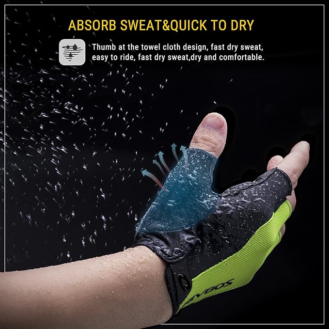 RIVBOS Cycling Gloves Bike Gloves for Men Women with Anti-Slip Shock-Absorbing Pad for Bicycle/Workout/Road Bike/Gym/Driving CHG001