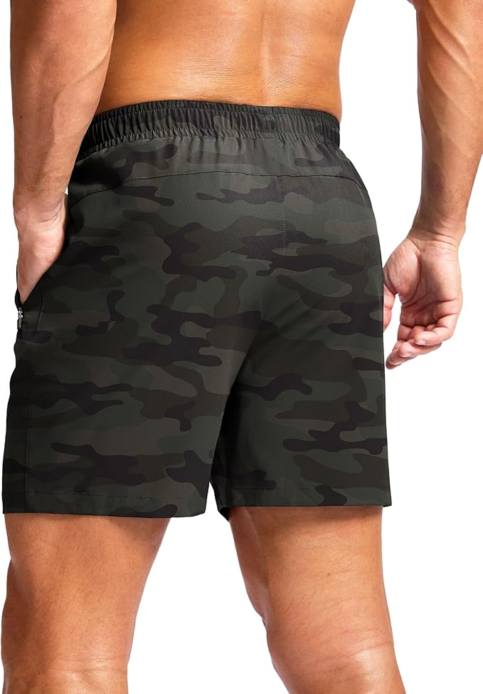 G Gradual Men's Athletic Running Shorts with Zipper Pockets Quick Dry 7"/ 5"/ 9" Workout Gym Shorts for Basketball Hiking