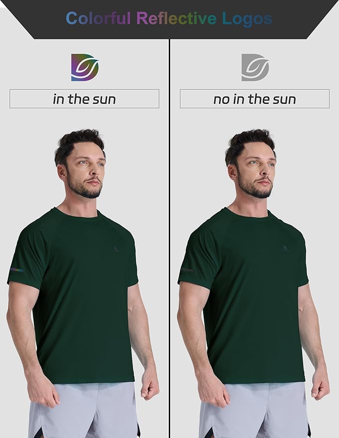 Men's Short Sleeve Workout Shirts Quick Dry Lightweight T-Shirts Gym Running Athletic Tshirt for Summer