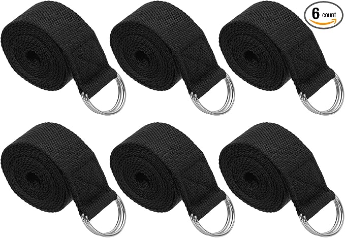 PATIKIL Yoga Strap for Stretching Cotton Yoga Belt with Adjustable Metal D-Ring Buckle Stretch Bands for Fitness Pilates