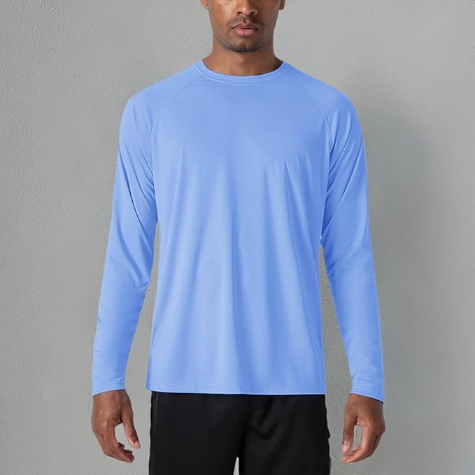 MAGCOMSEN Men's Long Sleeve Shirts UPF 50+ UV Sun Protection Athletic Shirts for Hiking Running Workout Rash Guard