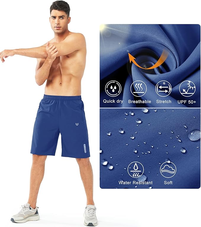 NORTHYARD Men's Athletic Running Shorts Quick Dry Workout Shorts 7"/ 5"/ 9" Lightweight Sports Gym Basketball Tennis Hiking
