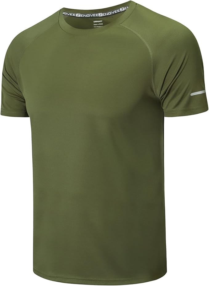 frueo Men's 1/3 Pack Workout Shirts Quick Dry Moisture Wicking Short Sleeve Mesh Athletic T-Shirts