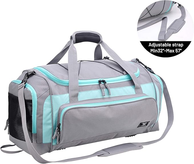 MIER Large Duffel Bag Men's Gym Bag with Shoe Compartment, 60L