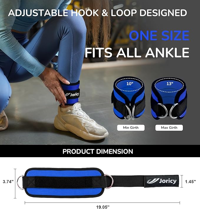 Ankle Strap for Cable Exercise Machines, Work Out Cuff Attachment Ankle Resistance Bands, Cable Kick Back Straps for Gym, Glute Workouts, Kickbacks, Leg Extensions, Hip Abductors, Booty Workouts