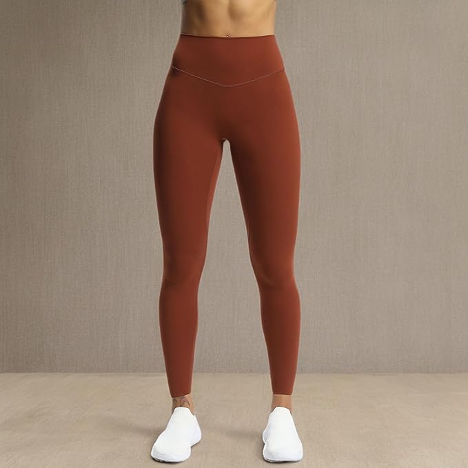 Aoxjox High Waisted Workout Leggings for Women Tummy Control Buttery Soft Yoga Metamorph Deep V Pants 26"