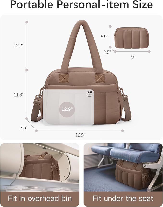 oscaurt Gym Bag for Women Lightweight Duffle Bag for Travel with Toiletry Pouch Water Resistant Carry On Weekender Overnight Duffel