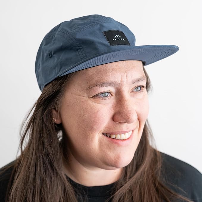 Tillak Wallowa Camp Hat, Lightweight Nylon 5 Panel Cap with Snap Closure