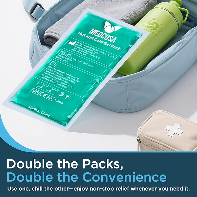 Medcosa Large Flexible Sport Ice Pack | Any Ache, Any Pain, We’ve Got You Covered | Extra Large Cold Reusable Pack | Ideal for Sport Injuries, R.I.C.E Treatment & Back Ailments