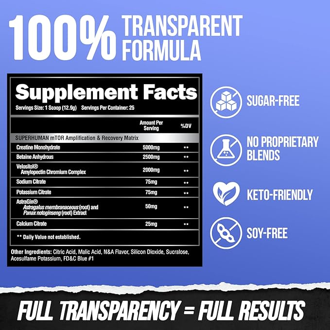 ALPHA LION Superhuman Post, Post Workout Recovery, Fast Acting Post Workout for Men & Women (25 Servings, Curlin Candy)