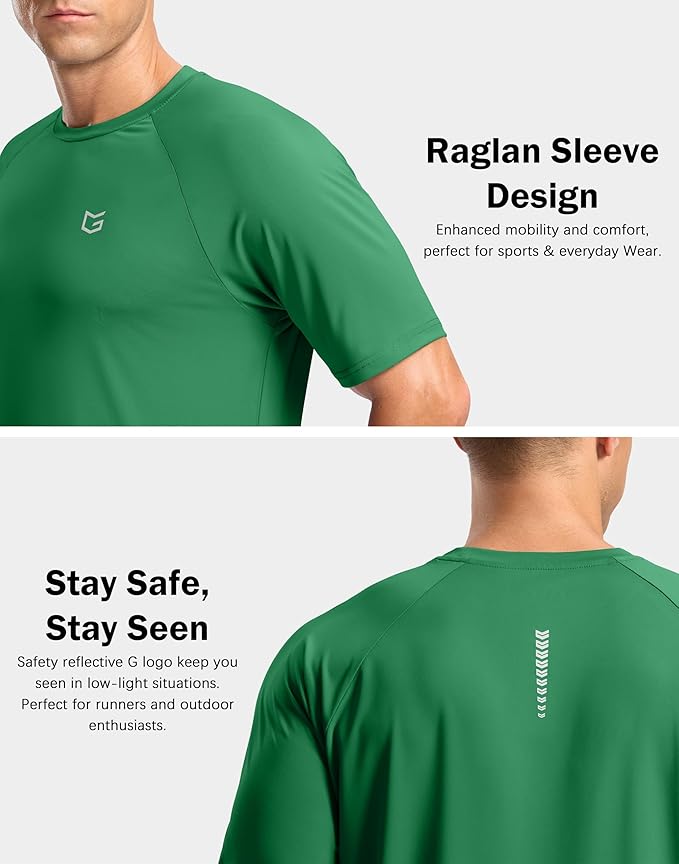 G Gradual Men's Workout Athletic T-Shirts Moisture Wicking Cooling Running Shirts Short Sleeve Performance Tee for Gym Tennis