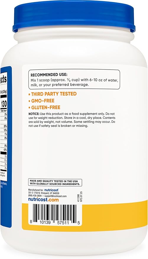 Nutricost Whey Protein Powder Pineapple (2 LBS) - Gluten-Free, GMO-Free, from Whey Protein Concentrate