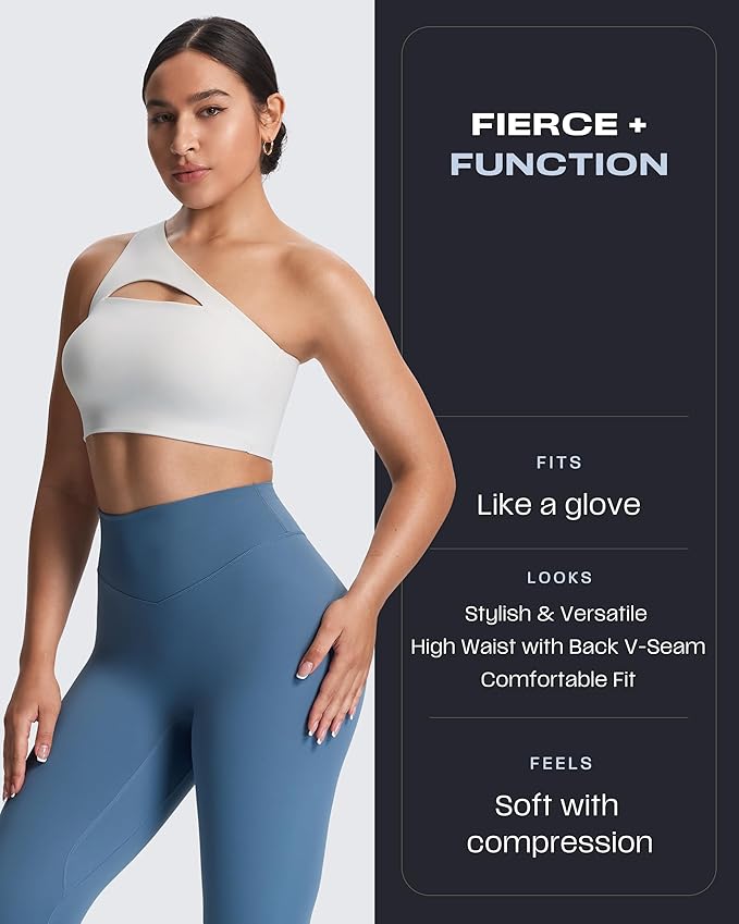 Aoxjox High Waisted Workout Leggings for Women Tummy Control Buttery Soft Yoga Metamorph Deep V Pants 26"