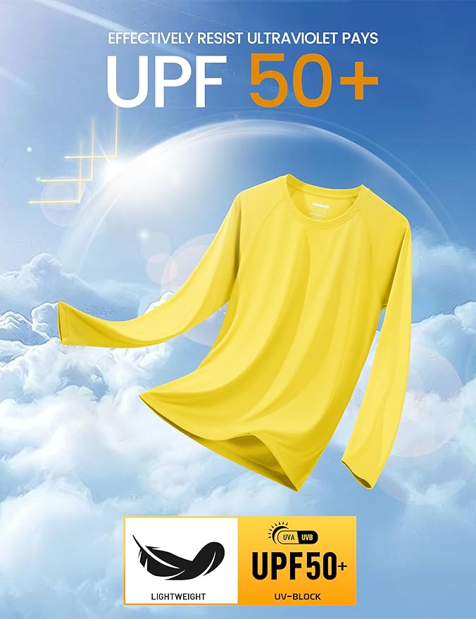 MAGCOMSEN Men's Long Sleeve Shirts UPF 50+ UV Sun Protection Athletic Shirts for Hiking Running Workout Rash Guard