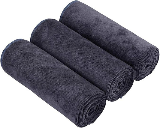 HOPESHIN Gyms Yoga Towels - Absorbent Microfiber Workout Towels for Men & Women, Soft, Fast Drying 3 Pack, 16x32 Inch