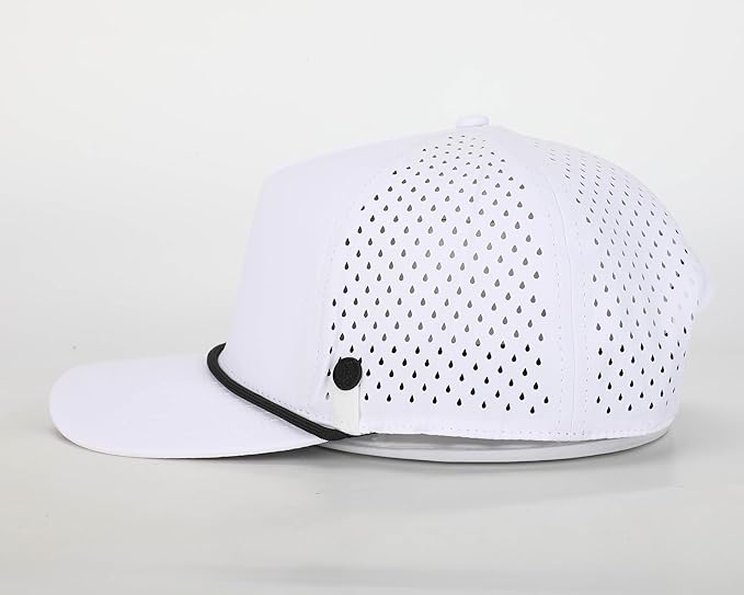 ANKOR Performance Golf Rope Hat - UPF 50 Water Resistant Lightweight Thermoflex Snapback, Men’s Hat Golf Tee Design Holder