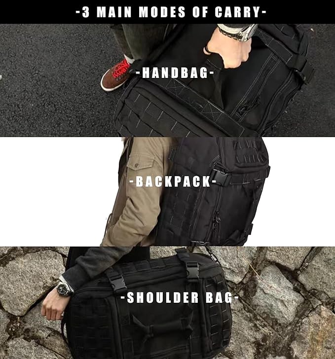 Gym Bag Duffle Bags Backpack - Travel Weekender Bag for Men Women Workout Bag for Military,Sports,Overnight,Basketball,Tactical,Football,Waterproof & Tear Resistant