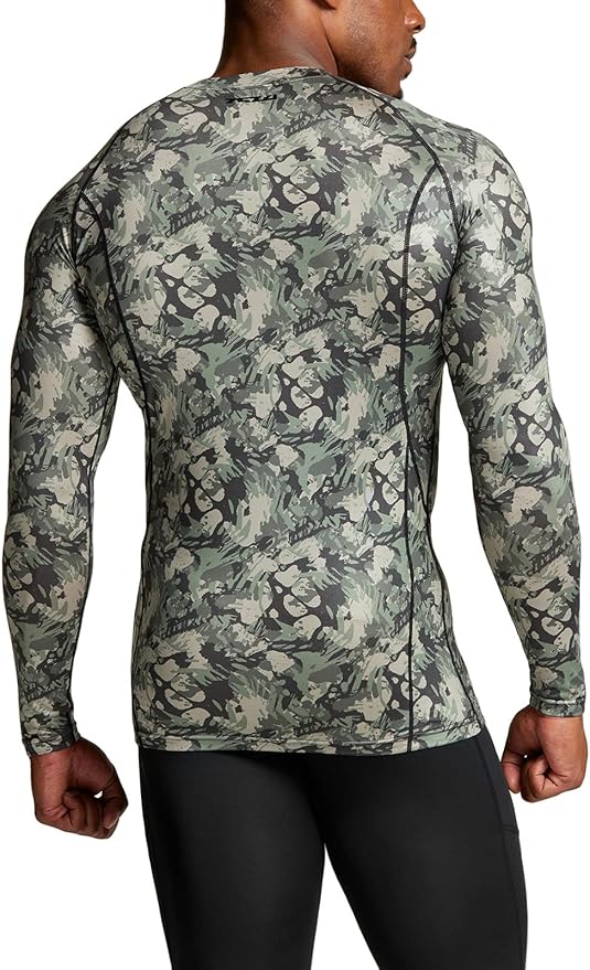 TSLA Men's Thermal Long Sleeve Compression Shirts, Athletic Base Layer Top, Winter Gear Running T-Shirt