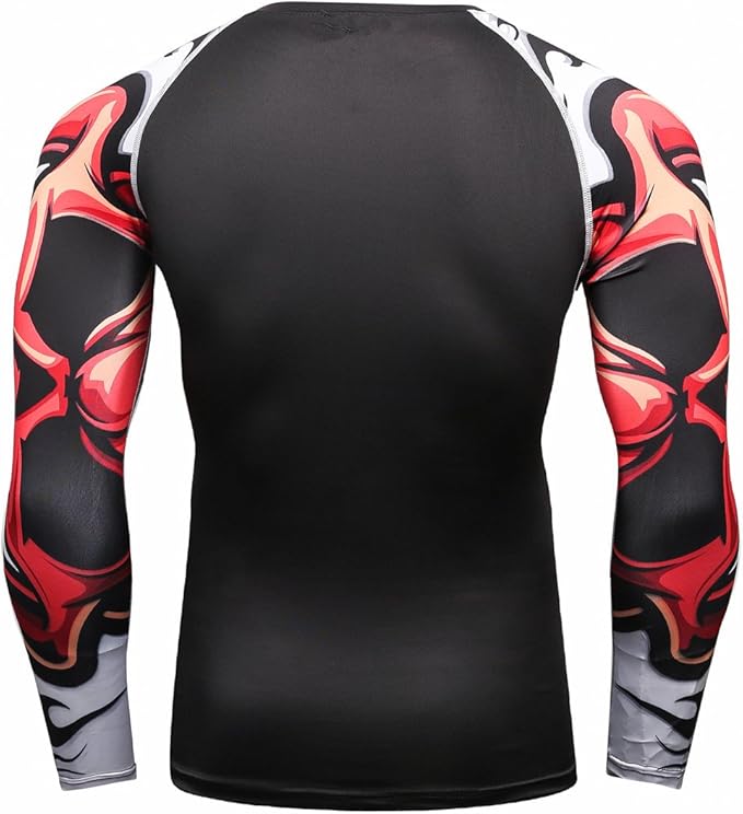Men's Soft Slim Long Sleeve Dry-Fit Compression Gym Trainning Shirt