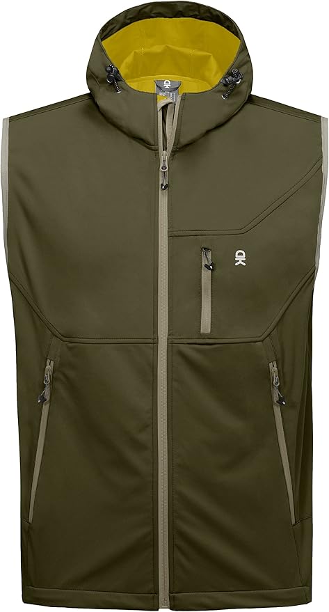 Little Donkey Andy Men's Lightweight Softshell Vest Windproof Sleeveless Jacket for Travel Hiking Running Golf