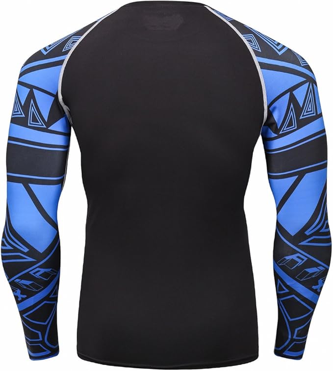 Men's Soft Slim Long Sleeve Dry-Fit Compression Gym Trainning Shirt