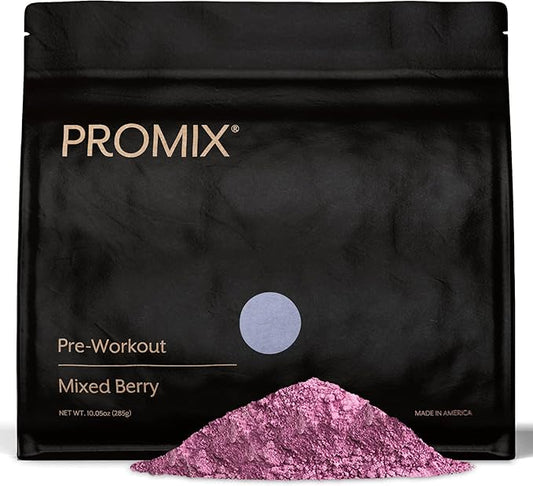 ProMix Nutrition Pre-Workout Powder, Mixed Berry - Maximize Focus & Performance - Helps Muscle Gain, Endurance - Vitamin B12, Caffeine, Beta-Alanine & L-Tyrsosine - 30 Servings (Pack of 1)