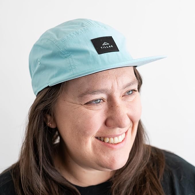 Tillak Wallowa Camp Hat, Lightweight Nylon 5 Panel Cap with Snap Closure