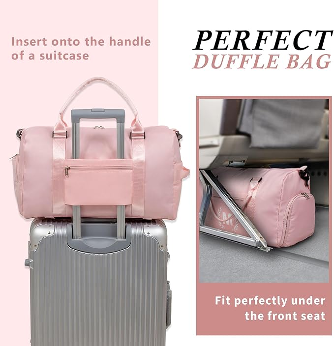 Gym Bag for Women Girls, Birthday Chrismas Gifts for Women Teen Girls Kids，Duffle Bag for Trave with Shoes Compartment, Overnight Weekender bag，Personal Present Gift for Daughter Niece Mom Friends