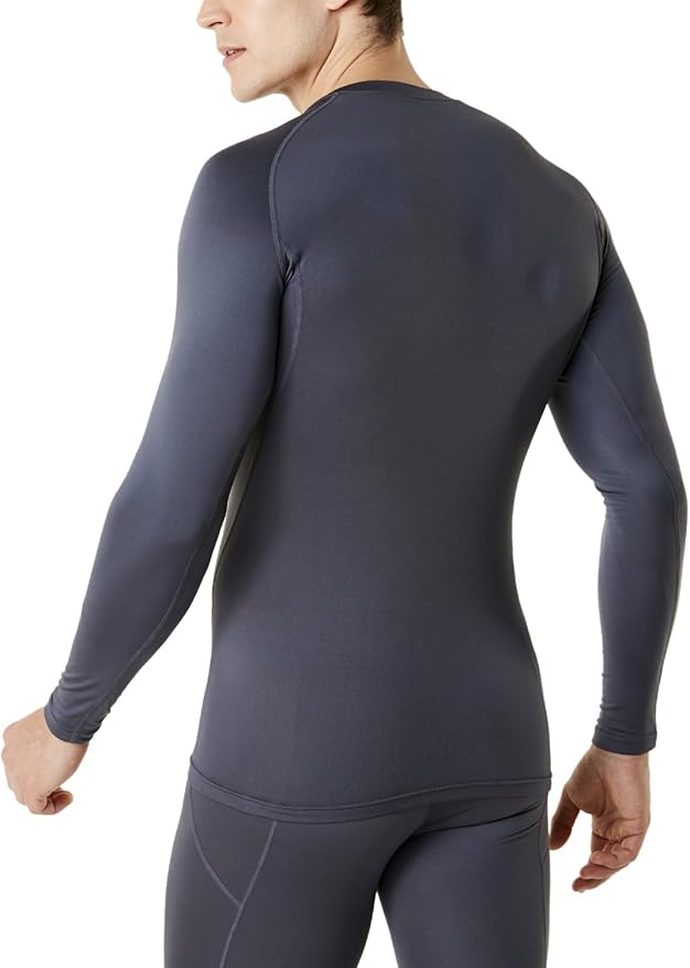 TSLA Men's Thermal Long Sleeve Compression Shirts, Athletic Base Layer Top, Winter Gear Running T-Shirt