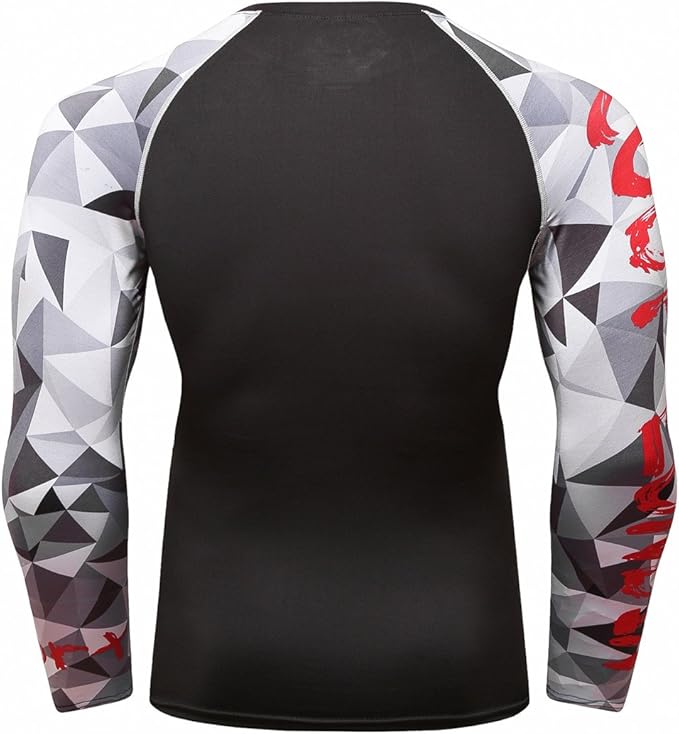 Men's Soft Slim Long Sleeve Dry-Fit Compression Gym Trainning Shirt