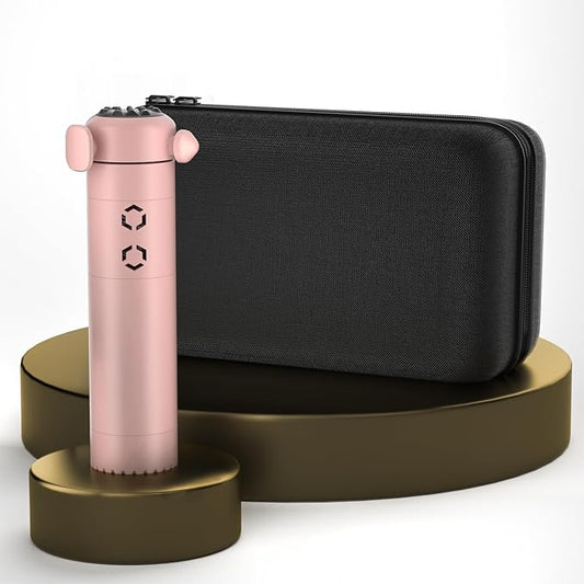 Massage Gun, Deep Tissue Back Massage for Athletes for Pain Relief, Percussion Massager with 3 Massages Heads & 7,000 RPM Brushless Motor, Gifts for Muscle, Pink