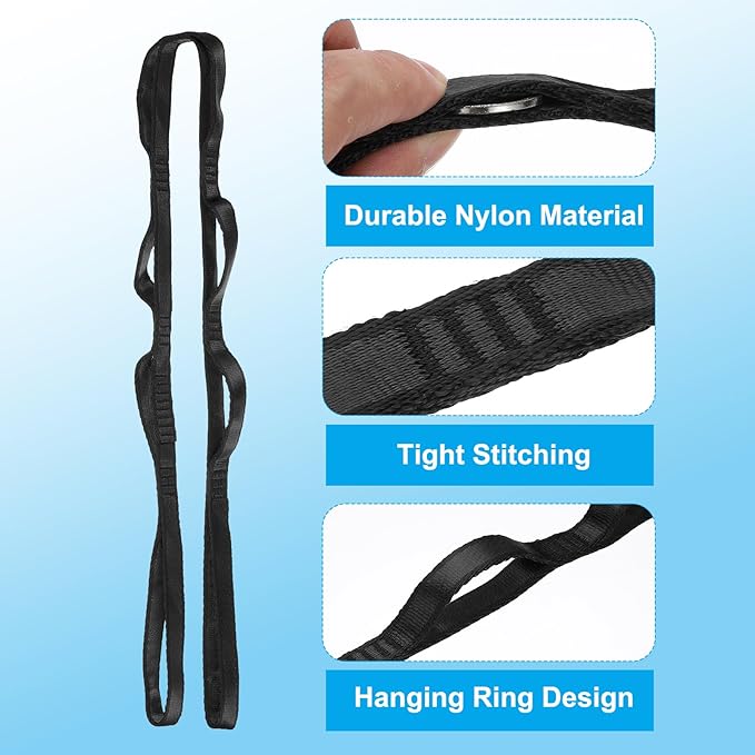 PATIKIL Daisy Chain Straps, Strong Climbing Strap Adjustable Nylon Chain Sling with Loops for Aerial Yoga Hammock Swing