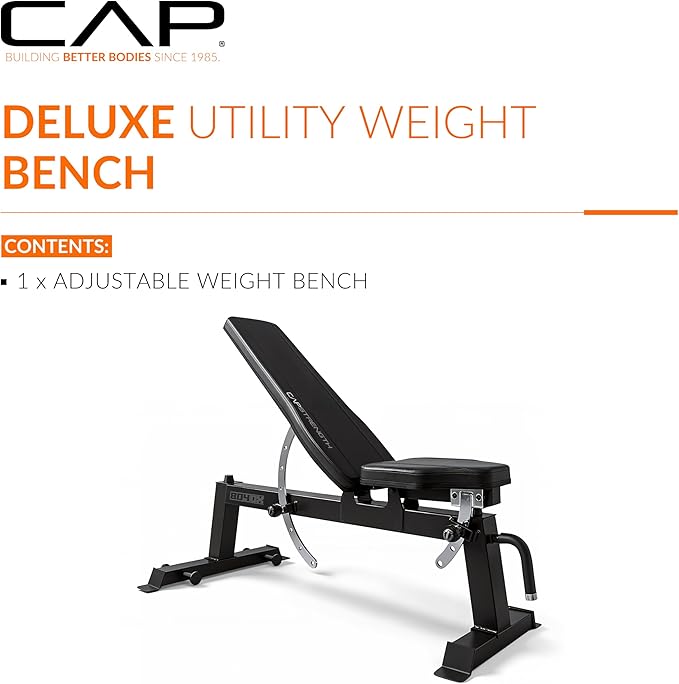 CAP Barbell Deluxe Utility Weight Bench Color Series