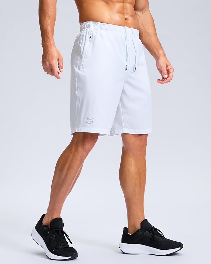 G Gradual Men's Athletic Running Shorts with Zipper Pockets Quick Dry 7"/ 5"/ 9" Workout Gym Shorts for Basketball Hiking