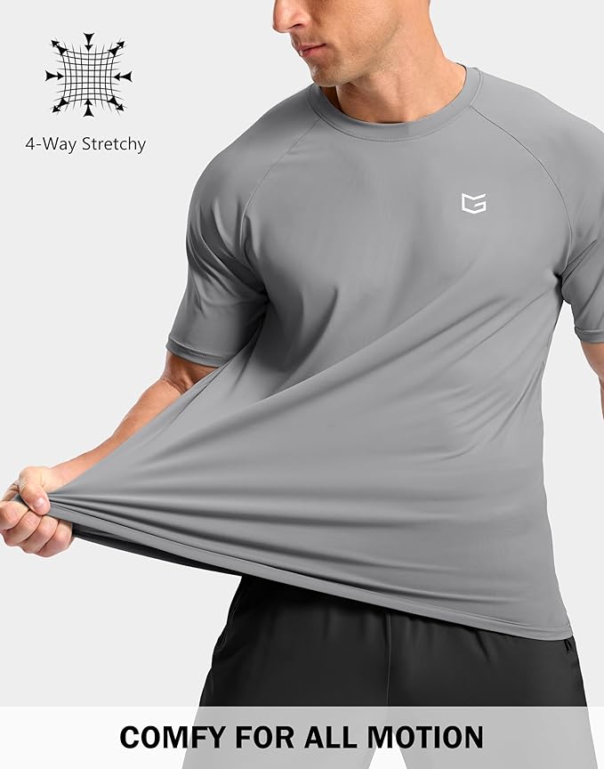 G Gradual Men's Workout Athletic T-Shirts Moisture Wicking Cooling Running Shirts Short Sleeve Performance Tee for Gym Tennis