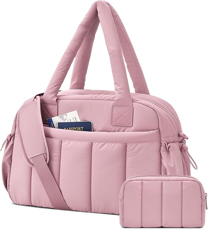 oscaurt Gym Bag for Women Lightweight Duffle Bag for Travel with Toiletry Pouch Water Resistant Carry On Weekender Overnight Duffel