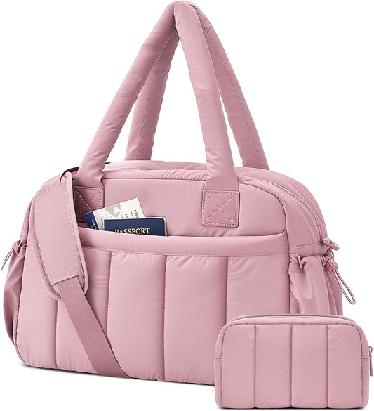 oscaurt Gym Bag for Women Lightweight Duffle Bag for Travel with Toiletry Pouch Water Resistant Carry On Weekender Overnight Duffel