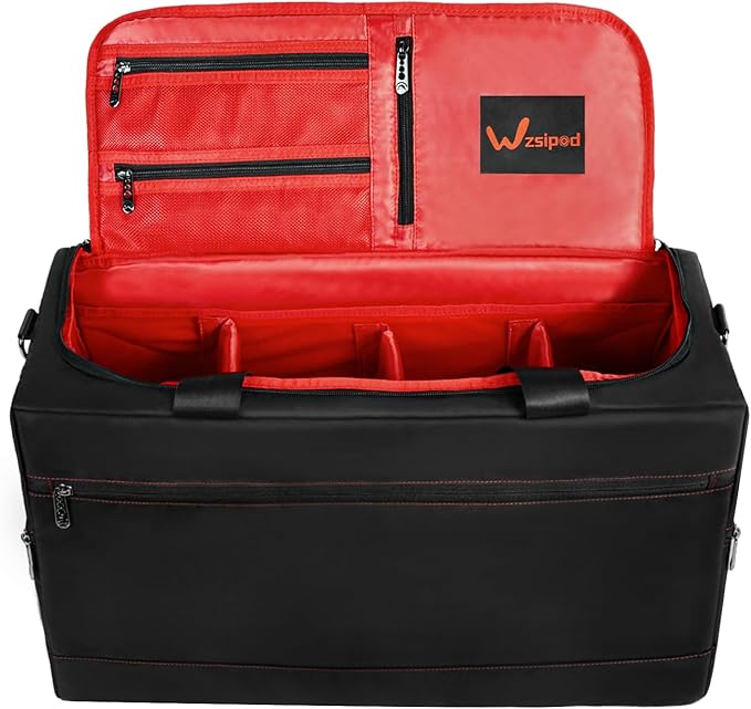 Sneaker Duffel Travel Bag, Waterproof Sneaker Duffle Bags Shoe Bags for Travel, Basketball Sports Gym bag with 3 Adjustable Dividers, & Shoulder Strap