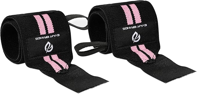 EVMT Premium Weightlifting Wrist Wraps 18in. Durable Straps for Weightlifting, Enhanced Wrist Support. Ideal Lifting Straps for Strength Training.