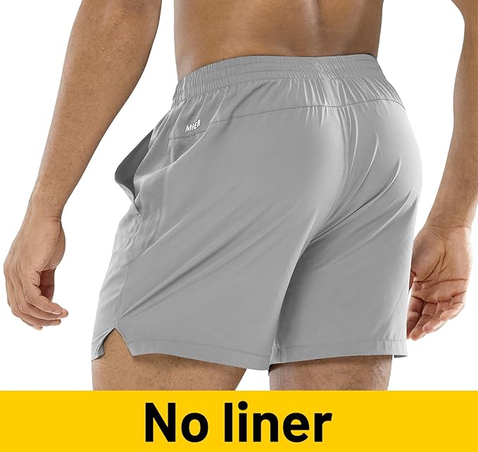 MIER Men's Workout Running Shorts Quick Dry Active 5 Inches Shorts with Pockets, Lightweight, Breathable