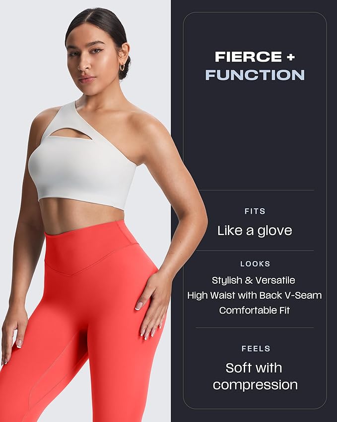 Aoxjox High Waisted Workout Leggings for Women Tummy Control Buttery Soft Yoga Metamorph Deep V Pants 26"